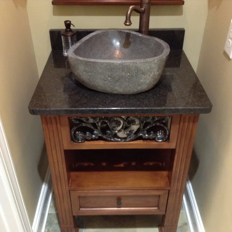 Renovated kitchen interior with custom cabinetry