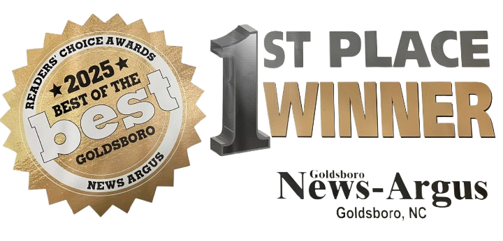 2025 Readers' Choice Best of Goldsboro — 1st Place Winner, Goldsboro News-Argus